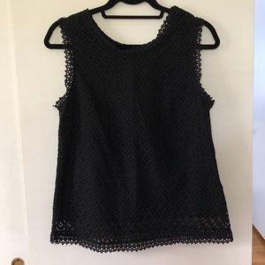 Black Crochet Tank Top